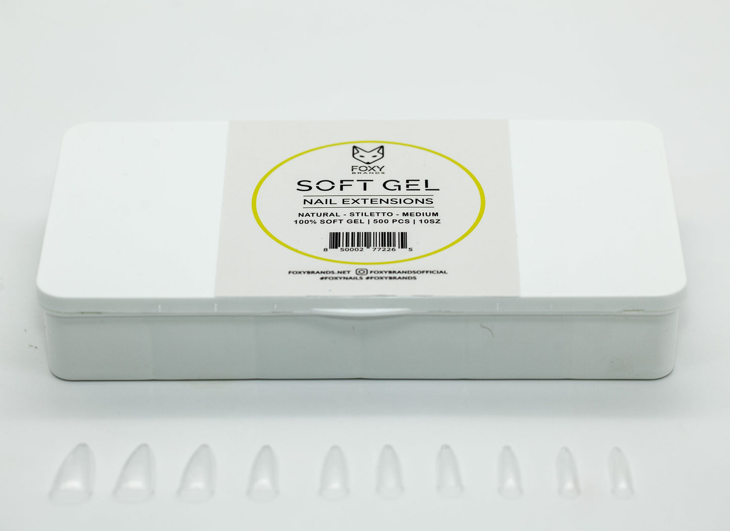 Soft Gel Tips -Medium Stiletto