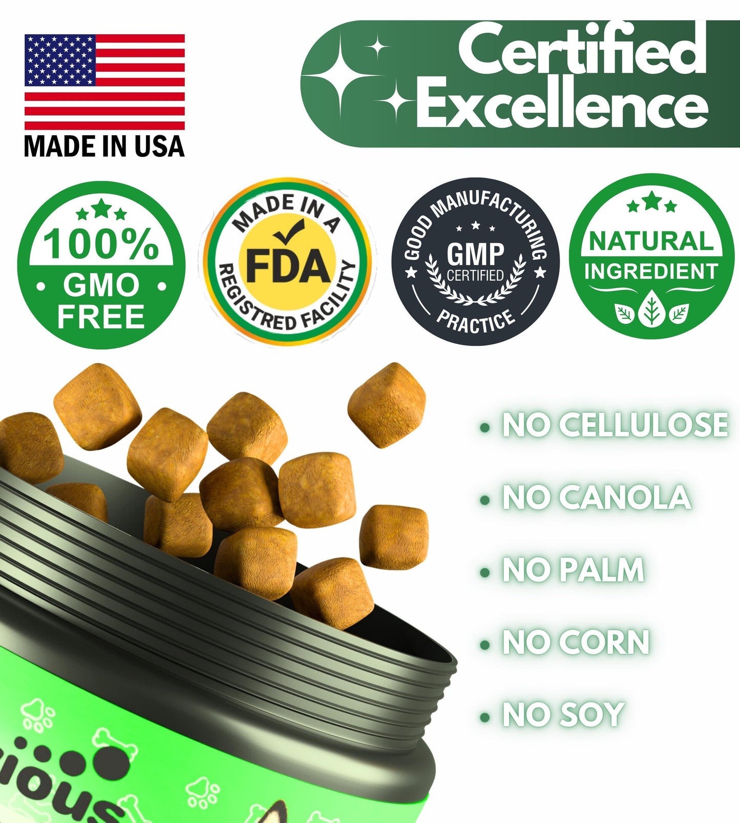 Natural Flea & Tick Prevention Chewable Tablets for Dogs – Chicken-Flavored
