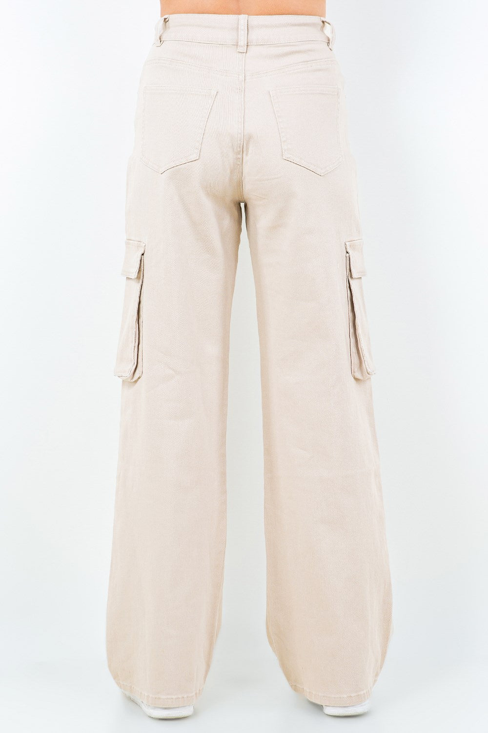 American Bazi Full Size Drawstring Wide Leg Cargo Pants Plus Size