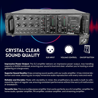 5 Core 4000W PA System Outdoor Indoor Commercial Industrial Grade Pagi