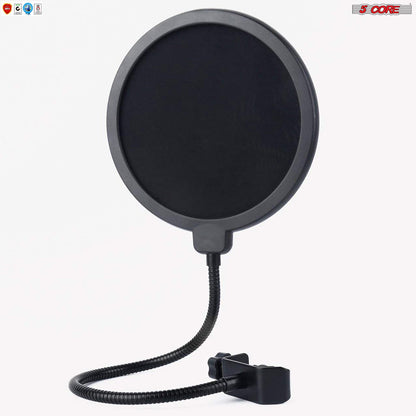 5 Core Professional Podcast Equipment Bundle - Condenser Microphone, Adjustable Boom Arm, Sound Card, Shock Mount, Pop Filter, Windscreen & XLR Cord