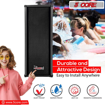 5 Core 4000W PA System Outdoor Indoor Commercial Industrial Grade Pagi