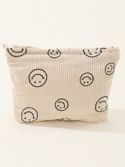 Zenana Corduroy Smile Clutch Bag
