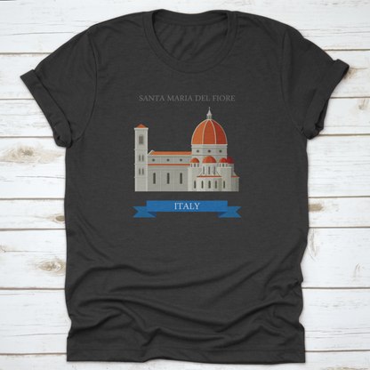 Santa Maria Del Fiore In Florence Italy Flat Cartoon Style Historic