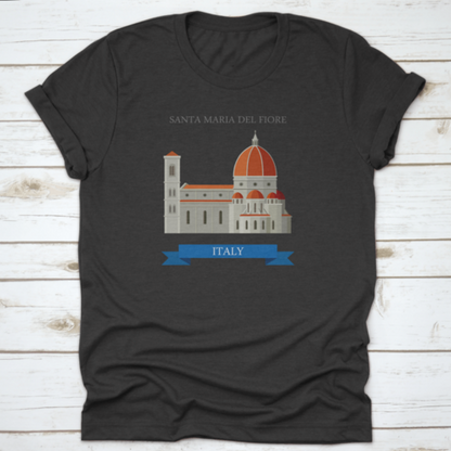 Santa Maria Del Fiore In Florence Italy Flat Cartoon Style Historic