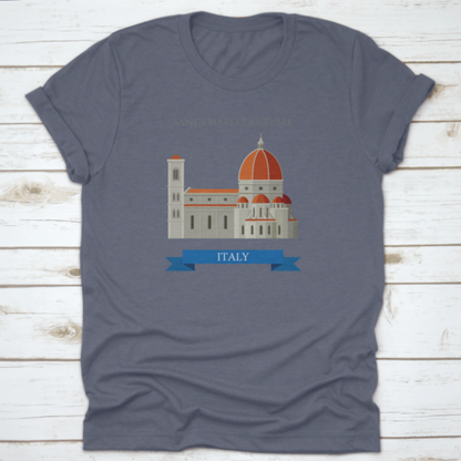 Santa Maria Del Fiore In Florence Italy Flat Cartoon Style Historic