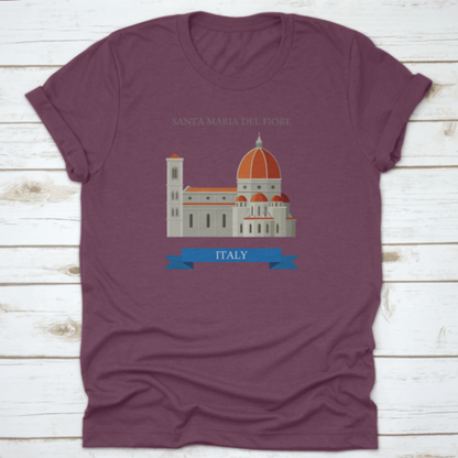 Santa Maria Del Fiore In Florence Italy Flat Cartoon Style Historic