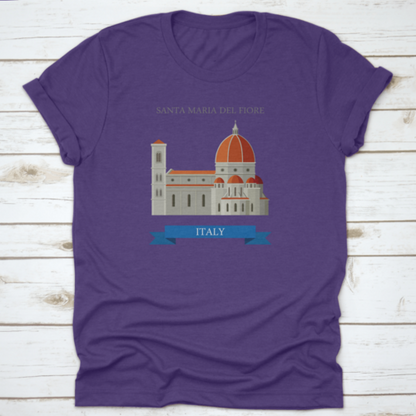 Santa Maria Del Fiore In Florence Italy Flat Cartoon Style Historic