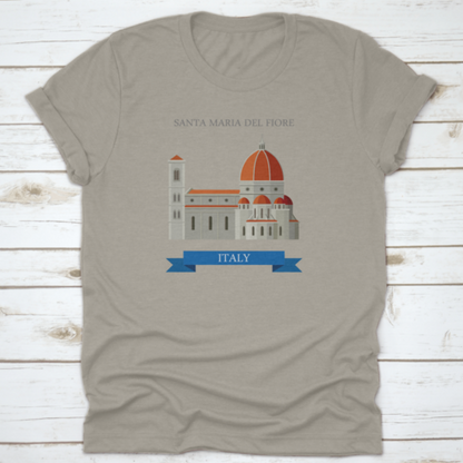 Santa Maria Del Fiore In Florence Italy Flat Cartoon Style Historic