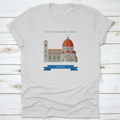 Santa Maria Del Fiore In Florence Italy Flat Cartoon Style Historic