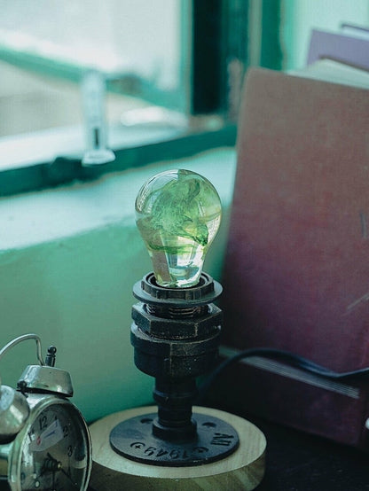 EP Light - Galaxy LED Bulb, Eco-Friendly Resin & Beech Wood, Energy Efficient, 1.5W, Dimmable, Multiple Base Options