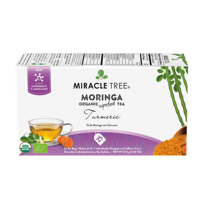Miracle Tree's Organic Moringa Tea, Turmeric