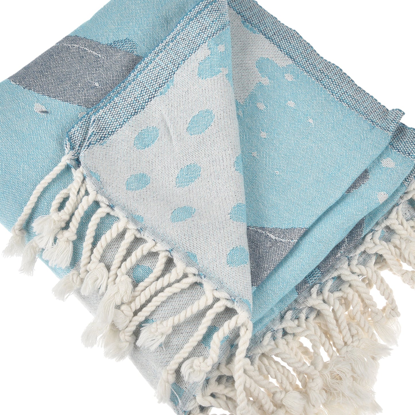 Exclusive Baby Whales Peshtemal Pure Cotton Throw Blanket