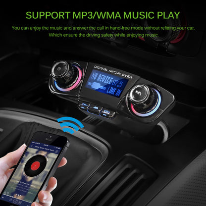 BT06 Car FM Transmitter MP3 Player - Bluetooth 4.0, USB Charging, LED Display, AUX Input/Output