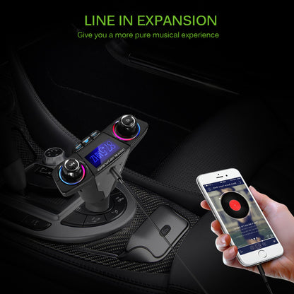 BT06 Car FM Transmitter MP3 Player - Bluetooth 4.0, USB Charging, LED Display, AUX Input/Output