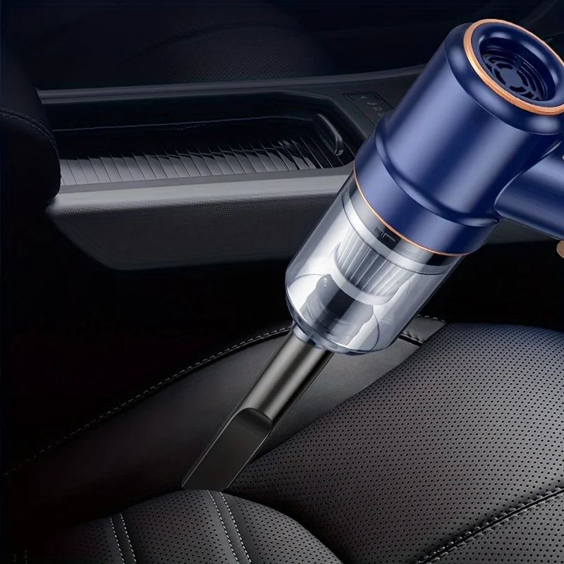 120W Powerful Wireless Car Vacuum Cleaner - Wet & Dry, 8000Pa Suction, 2 x 1800mAh Battery, 42000rpm