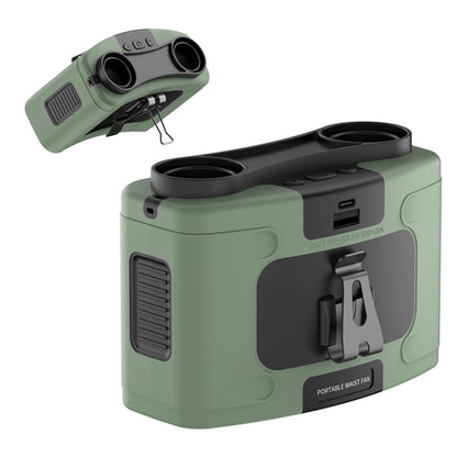 20000mAh Outdoor Portable Waist Fan Hanging Neck Fan Strong Wind with