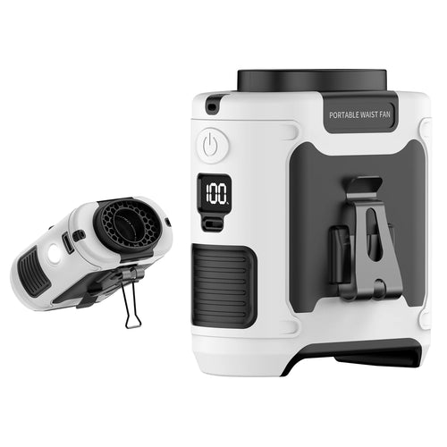 20000mAh Outdoor Portable Waist Fan Hanging Neck Fan Strong Wind with