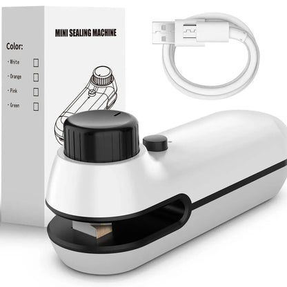 Rechargable 2 In 1 Bag Mini Heat Sealer, Storage Bag Plastic Package