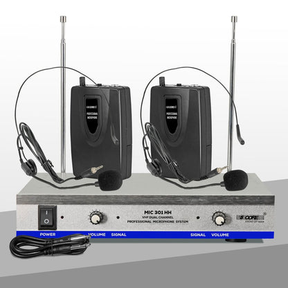 5Core Wireless Microphones w 2 Headset Portable Mini Microfono