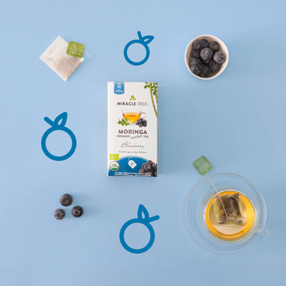 Miracle Tree's Organic Moringa Tea, Blueberry