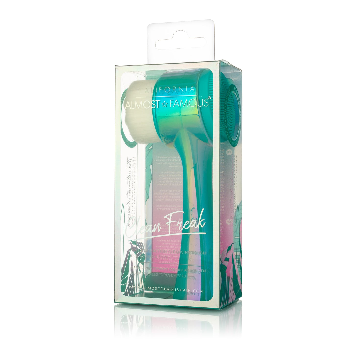 Almost Famous "Clean Freak" 2in1 Exfoliator Brush - Deep Cleanse & Exfoliate | 550,000 Microfiber Bristles for Clear, Radiant Skin
