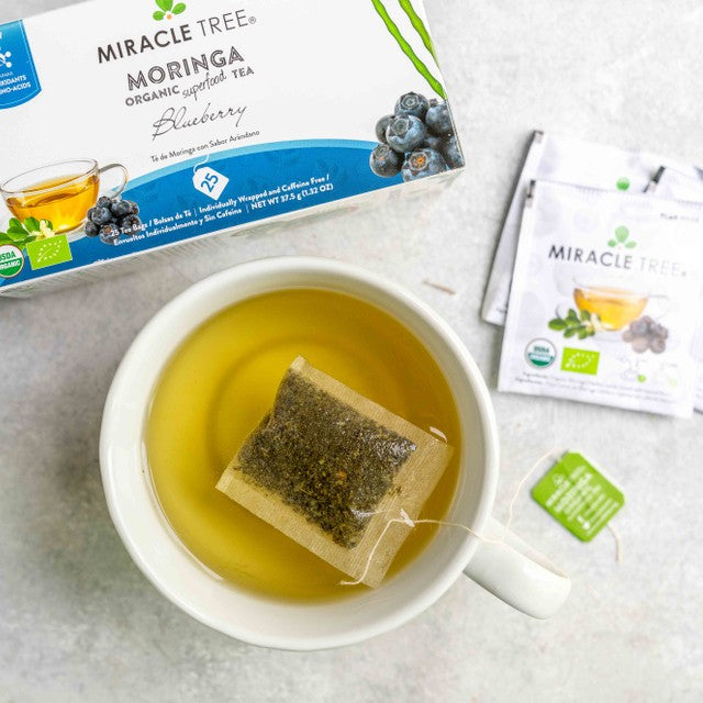 Miracle Tree's Organic Moringa Tea, Blueberry