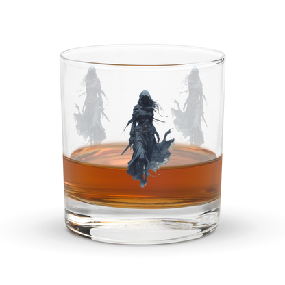 Enigmatic Figure Rocks Glass