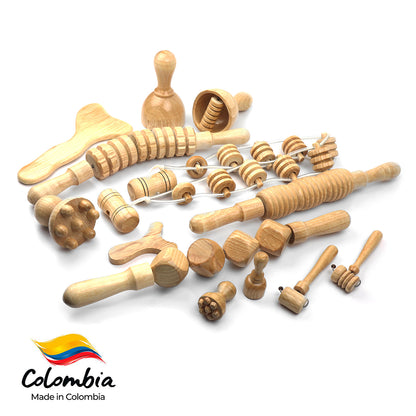 Wood Therapy 13 Elements - Colombian Therapies (Wall Shelf Included)