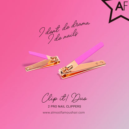 Almost Famous "Clip It" Rose Gold Nail Clipper Duo