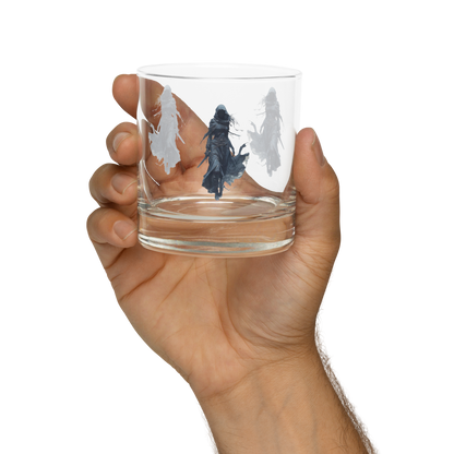 Enigmatic Figure Rocks Glass