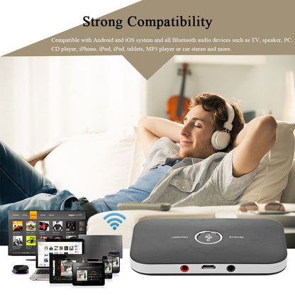 Bluetooth 5.0 Transmitter & Receiver - 2-in-1 Audio Adapter with Toslink for TV, Home Stereo, Car & More