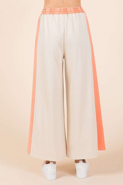 Mittoshop Color Block Wide Leg  Pants