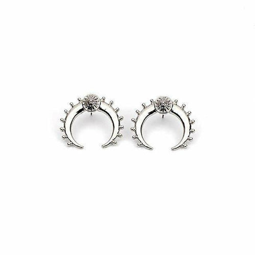 Crescent Moon Earrings - Zinc Alloy, 1" x 1", Unique Celestial Design