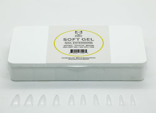 Soft Gel Tips -Medium Stiletto