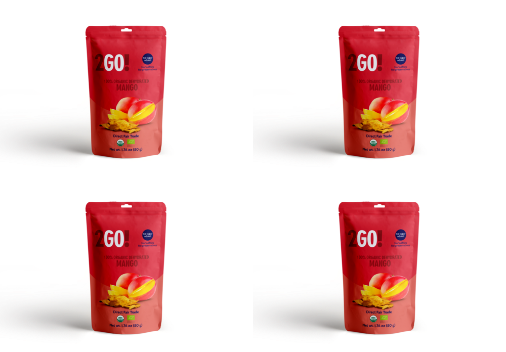 2GO! ® Organic Dried Mango pack of 4