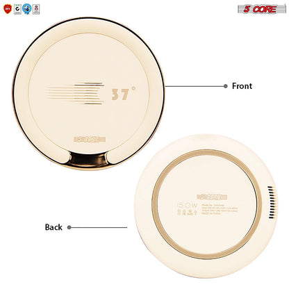 5Core Wireless Phone Charging Pad 15W Qi-Certified Fast Charger Mat Ca